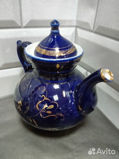 Чайник заварочный СССР гжель