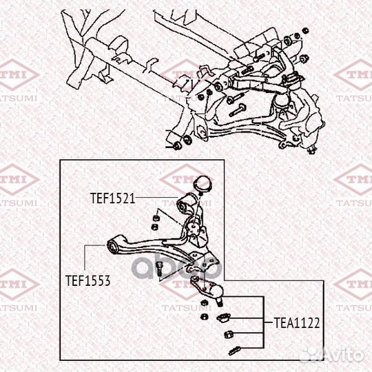 Опора шаровая перед прав/лев TEA1122 tatsumi