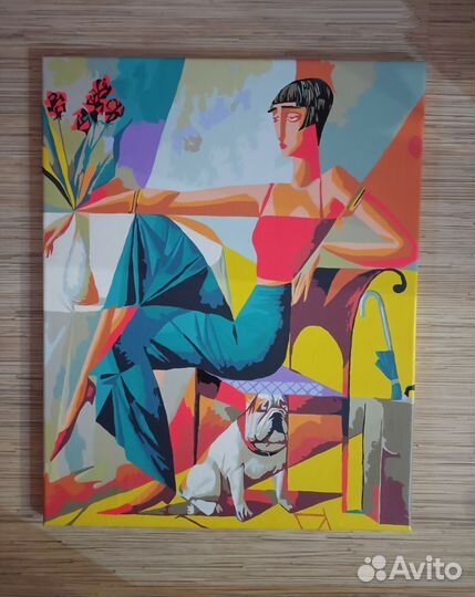 Картины большие холст, Астронавт,статуя, цветы