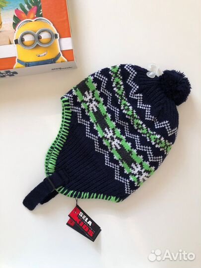 Комплект шапка шарф новый варежки на мальчика