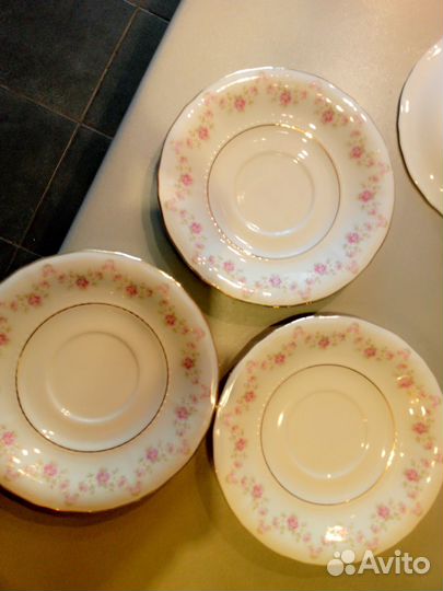 Чайные пары Leador 3 шт плюс 3 блюдца