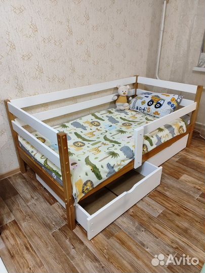 Детская кровать 160х80 с матрасом бу