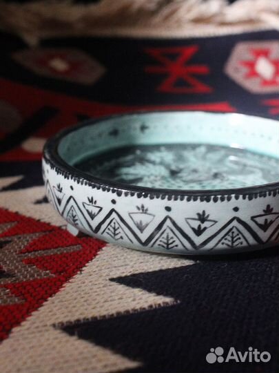 Тарелка керамическая, ручная роспись