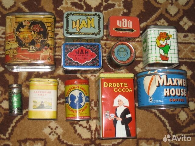 Растение Банка жестяная коробка Чай Какао Перец