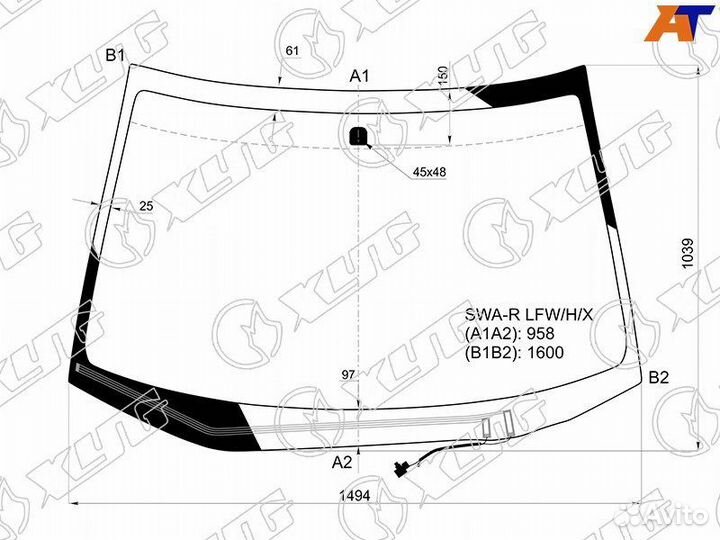 Лобовое стекло на Honda CR-V 06-12г