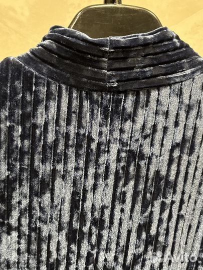 Платье синее бархатное Reserved