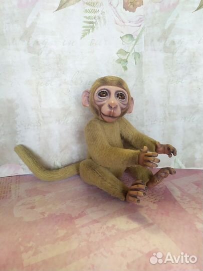 Обезьянка Чита ручной работы в смешанной технике