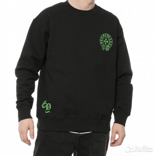 Свитшот chrome hearts черный
