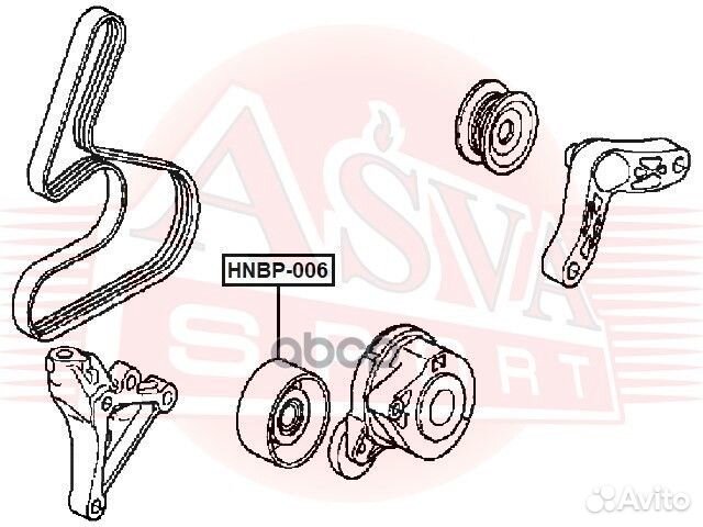 Ролик натяжной навесного оборудования hnbp006 asva