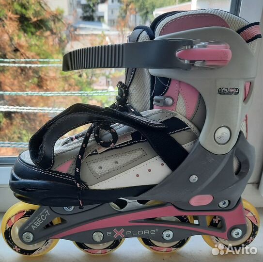 Роликовые коньки женские 37-38 р-р с полной защито