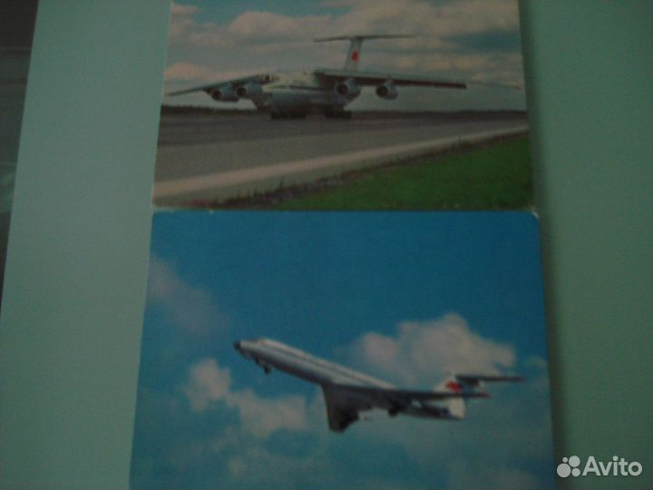 Открытки самолёты аэрофлота СССР 1980