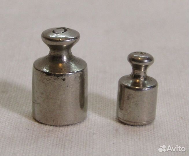 Гиря, гирьки старинные, разновесы, 5 и 2 гр №8093