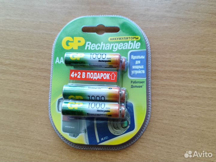 Батарейки ааа мизинчиковые аккумуляторные GP 6 шт