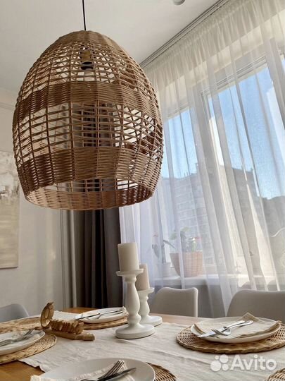 Абажур плетеный, большой