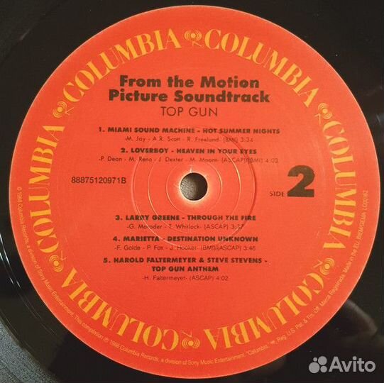 Виниловая пластинка Sony Ost Top Gun (180 gram)