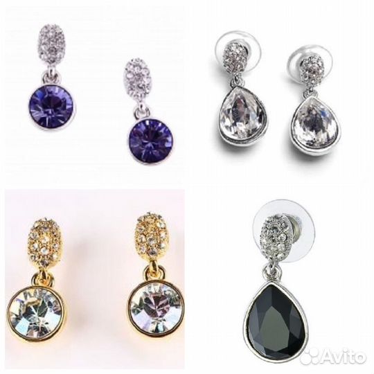 Серьги кристалл Сваровски С503