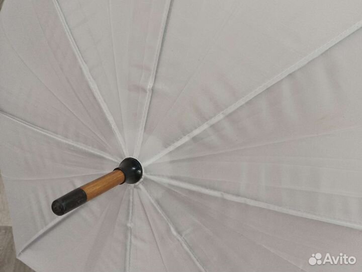 Зонт трость большой белый фирменный LR, новый