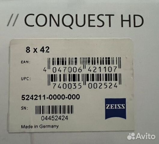 Бинокль Carl Zeiss 8x42 HD Conquest объявление продам