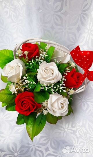 Букет из мыльных роз