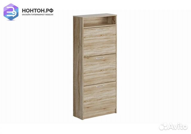 Тумба для обуви Орион 3 ячейки сонома