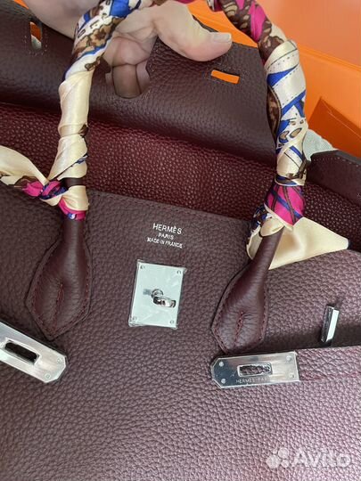 Сумка hermes birkin 35 бордовая