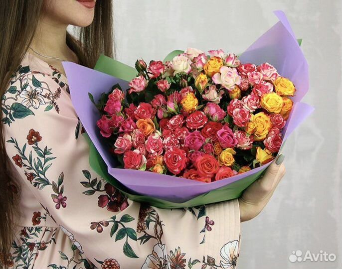 Букет роз кустовых