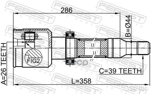Шрус 2711-S80RH 2711-S80RH Febest
