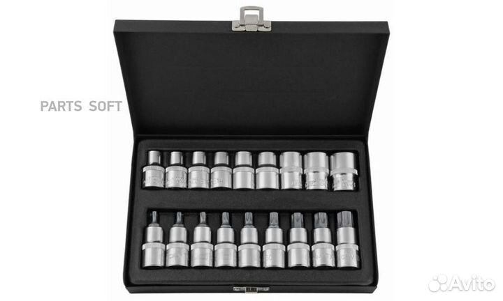 Kraft KT700686 Набор головок торцевых и насадок со