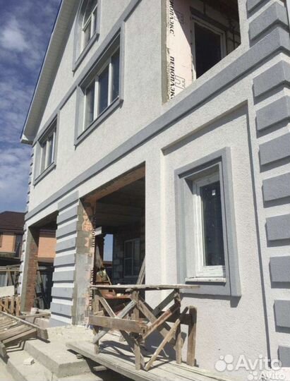 Фасадные работы короед, камешковая штукатурка