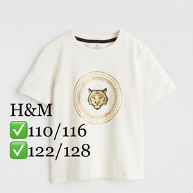 H&M 110/116, 122/128 Футболка, новая hm