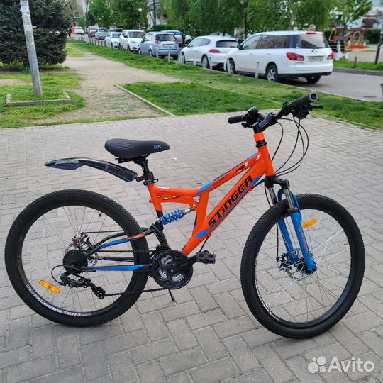 Велосипед горный Stinger Highlander (двухподвес)