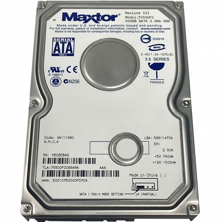 [7V300F0] Жесткий Диск Maxtor 300gb Sata3,5" Hdd 7v300f0