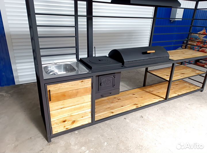 Мангал, печка под казан, барбекю