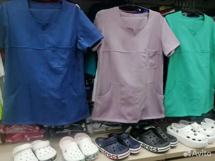 Медицинский костюм ткань холодок и лён