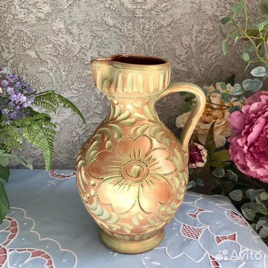 Кувшин глиняный, винтаж, Германия