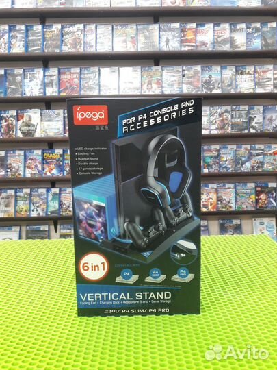 Подставка PS4 Slim and Pro Multi-Functional 6 in 1