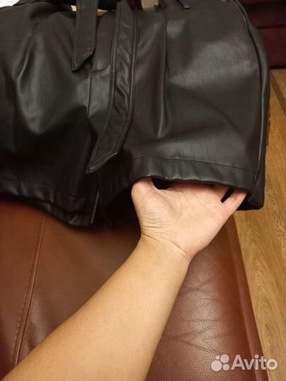 Шорты женские кожаные