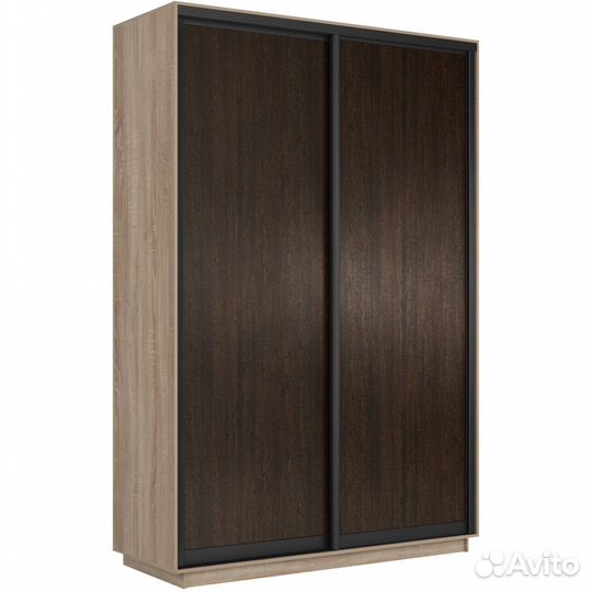 Шкаф-купе 2-дверный шкаф Оптим Двери дсп Венге,Чёр