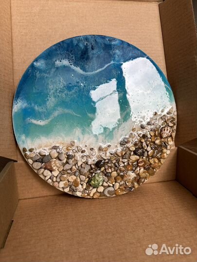 Картина из эпоксидной смолы море