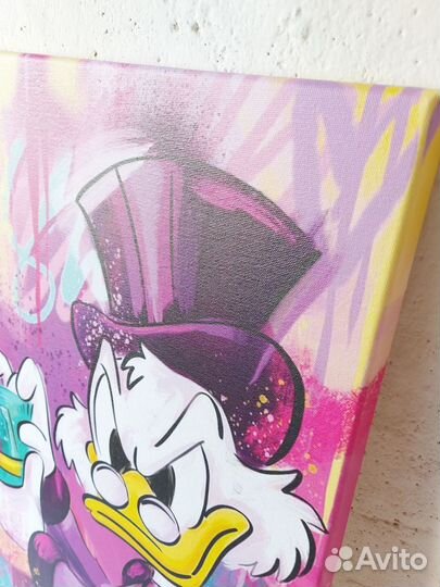 Картина для интерьера Скрудж Макдак на холсте