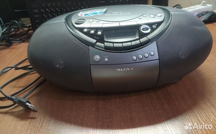 Магнитола Sony CFD-S350L Кассетный/CD, серебристый