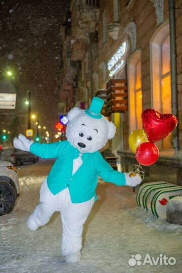 Ростовая кукла Кошечка,Медведь,Зайка, Поздравление