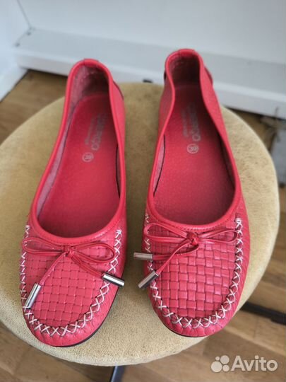 Балетки женские кожаные на 38-39 размер qoergo