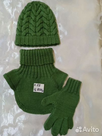 Комплект шапка, шарф, берет, шапка