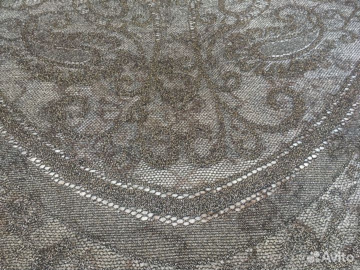 Ажурная косынка-шаль с люрексом