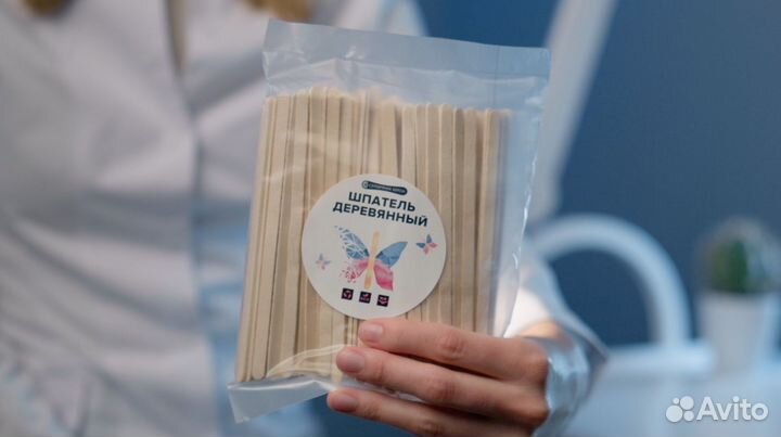 Шпатель деревянный (узкий) для депиляции 140/6/1,7