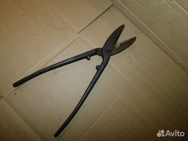 Старинные, кованные ножницы металлу СССР, клеймо