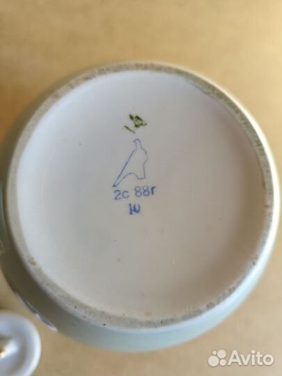 Винтажная фарфоровая чайница Дулево