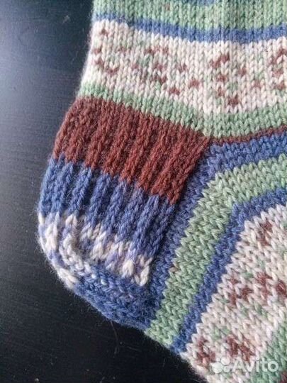 Носки шерстяные вязаные ручная работа
