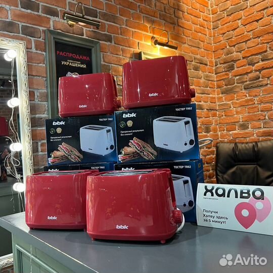 Тостер новый BBK TR82 красный TR82 (ТЦ)